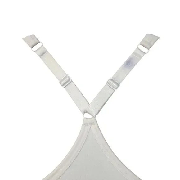 Women's White Jockey Racerback Sports Bra Molded Cup Adjustable Straps Medium - Picture 15 of 16
